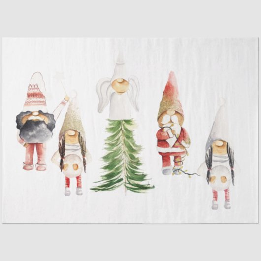 Weihnachts-Gnom-Design 3 Seidenpapier (Vorderseite)