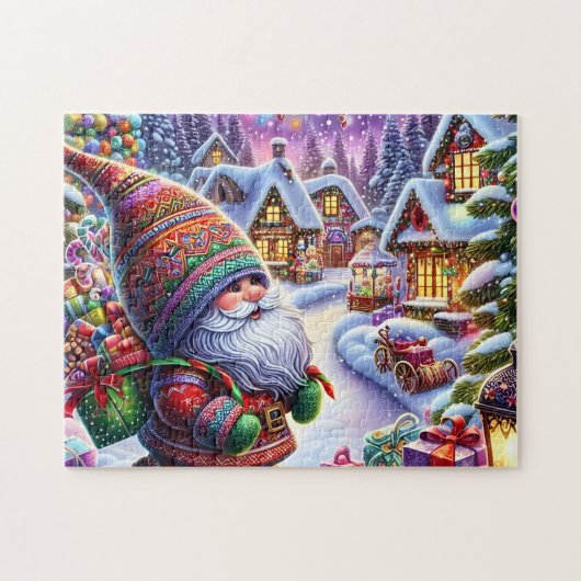Weihnachts-Gnom-Dorf Puzzle (Horizontal)