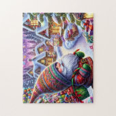 Weihnachts-Gnom-Dorf Puzzle (Vertikal)
