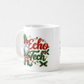 Weihnachts-Gnom Echo Tech Kaffeetasse (Vorderseite Links)