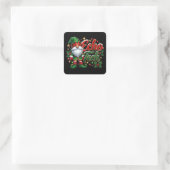 Weihnachts-Gnom-Echo-Tech Quadratischer Aufkleber (Tasche)