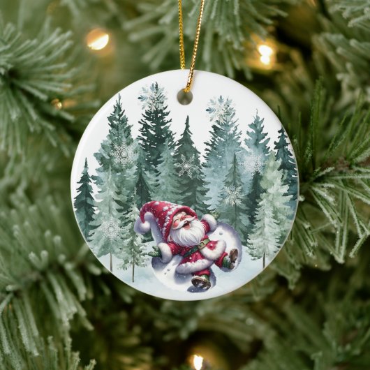 Weihnachts-Gnom-Engel-Ornament Keramik Ornament (Baum)