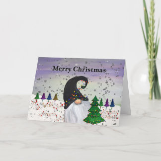 Weihnachts-Gnom-Feiertags-Grußkarten Karte