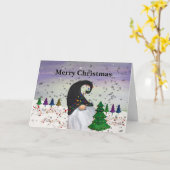 Weihnachts-Gnom-Feiertags-Grußkarten Karte (Gelbe Blume)