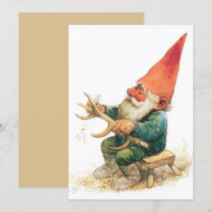 Weihnachts-Gnom-Feiertagskarte im Vintage-Stil Feiertagskarte