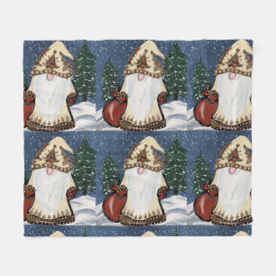 Weihnachts-GNOM Fleecedecke