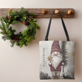 Weihnachts-Gnom für die Feiertage Benutzerdefinier Tasche