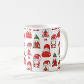 Weihnachts-Gnom-Geschenk- & Sack-Muster Kaffeetasse (VorderseiteRechts)