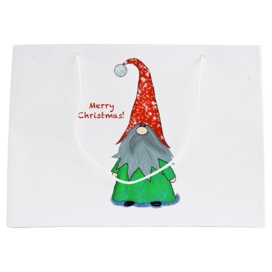 Weihnachts-Gnom-Geschenktüte Große Geschenktüte (Vorderseite)