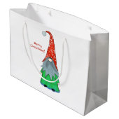 Weihnachts-Gnom-Geschenktüte Große Geschenktüte (Rückseite Schrägansicht)