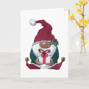 Weihnachts-Gnom Grußkarte Karte