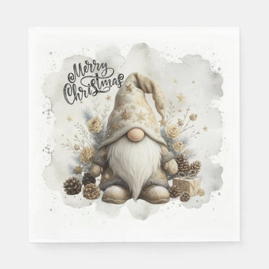 Weihnachts-Gnom-Handtücher Serviette (Vorderseite)