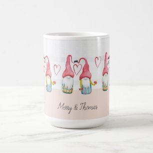 Weihnachts-Gnom in verliebter Wasserfarbe Handgema Kaffeetasse