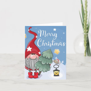 Weihnachts-Gnom-Karte - Frohes Gnom-Jahr Feiertagskarte