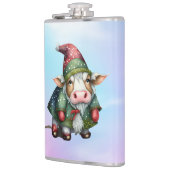 Weihnachts-Gnom-Kuh-Design-83456 Flachmann (Links)