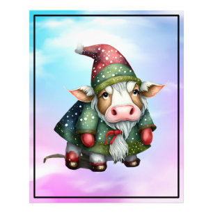 Weihnachts-Gnom-Kuh-Design-83456 Fotodruck