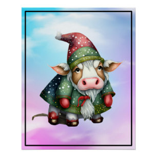 Weihnachts-Gnom-Kuh-Design-83456 Poster