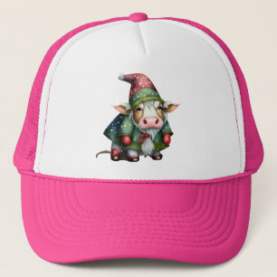 Weihnachts-Gnom-Kuh-Design-83456 Truckerkappe