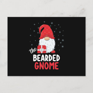 Weihnachts-Gnom mit Bart süß Postkarte