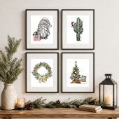Weihnachts-Gnom mit Geschenk Poster