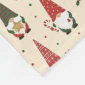 Weihnachts-Gnom-Partei-Muster Fleecedecke (Ecke)