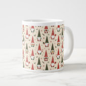 Weihnachts-Gnom-Partei-Muster Jumbo-Tasse (Vorderseite Rechts)