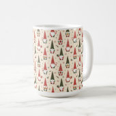 Weihnachts-Gnom-Partei-Muster Kaffeetasse (VorderseiteRechts)