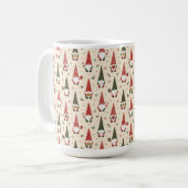 Weihnachts-Gnom-Partei-Muster Kaffeetasse (Vorderseite Links)