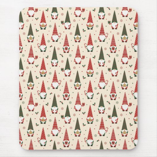 Weihnachts-Gnom-Partei-Muster Mousepad (Vorne)