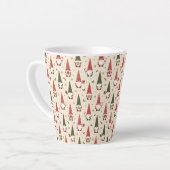 Weihnachts-Gnom-Party-Muster Milchtasse (Linke Ecke)