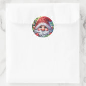 Weihnachts-Gnom Runder Aufkleber (Tasche)