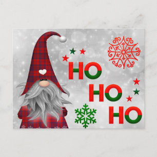Weihnachts-Gnom sagt Ho Ho Ho Postkarte