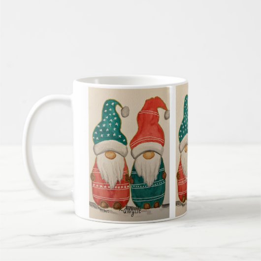 Weihnachts-Gnom Santa-Paar Kaffeetasse (Links)