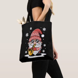 Weihnachts-Gnom-Saxophon-Sonnenbrille-Schneeflocke Tasche