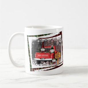 Weihnachts-Gnom Süßer Gnom Roter LKW Kariert Rusti Kaffeetasse