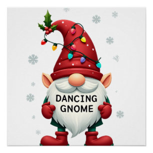 Weihnachts-Gnom Tanz-Gnom Familien-Weihnachten (2) Poster