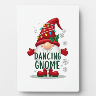 Weihnachts-Gnom Tanzender Gnom Familienweihnachten Fotoplatte