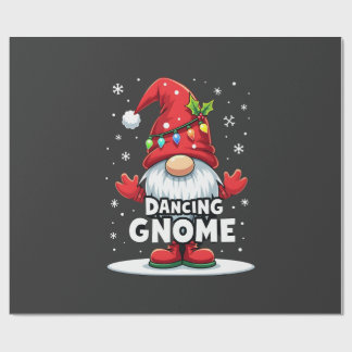 Weihnachts-Gnom Tanzender Gnom Familienweihnachten Geschenkpapier