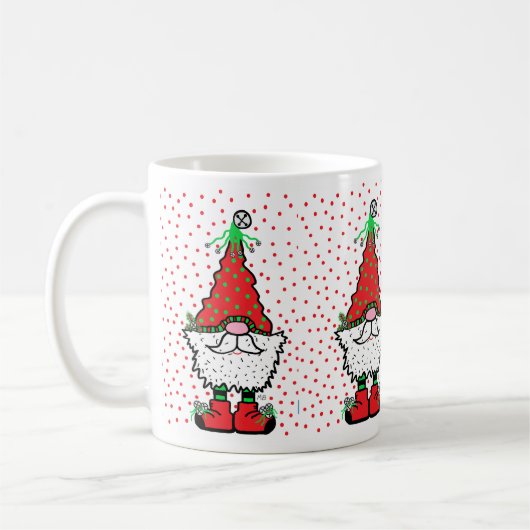Weihnachts-Gnom-Tasse Kaffeetasse (Links)