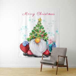 Weihnachts-Gnom-Teppich Wandteppich