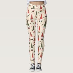 Weihnachts-Gnom-Weihnachtsfeier-Muster Leggings