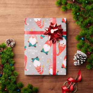 Weihnachts-Gnom-Wellpapiere mit Laune Geschenkpapier
