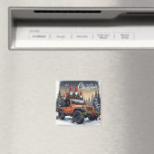 Weihnachts-Gnome 4x4 Magnet (In Situ (Geschirrspüler))