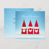 Weihnachts-Gnome auf Hellblau (Vorne/Hinten)