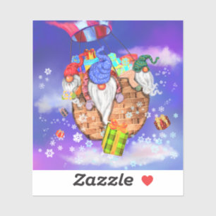 Weihnachts-Gnome-Aufkleber Aufkleber