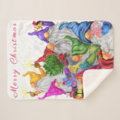 Weihnachts-Gnome-Baby-Sherpa-Blanket Sherpadecke (Vorderseite (Horizontal))