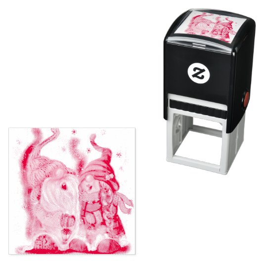 Weihnachts-Gnome-Briefmarke Permastempel (Beispiel)