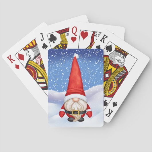 Weihnachts-Gnome Classic-Spielkarten Spielkarten (Rückseite)