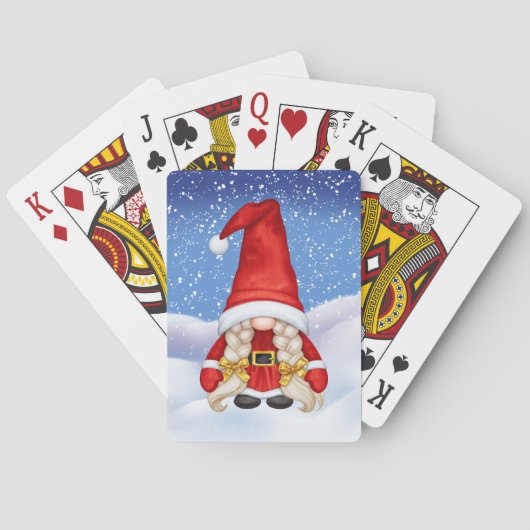 Weihnachts-Gnome Classic-Spielkarten Spielkarten (Rückseite)