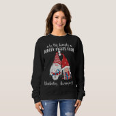 Weihnachts-Gnome Diabetes-Bewusstsein Sweatshirt (Vorne ganz)